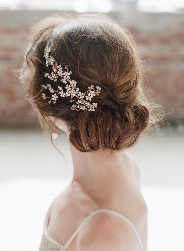 25 Chic Updo Wedding Hairstyles For All Brides Inside Sparkly Chignon Bridal Updos (View 22 of 25)