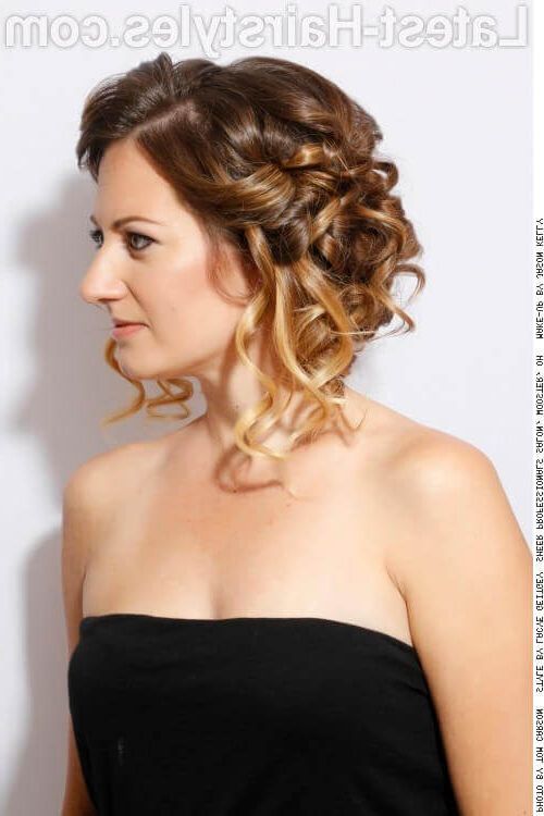 27 Curly Updos For Curly Hair (see These Cute Ideas For 2019) Inside Curly Wedding Hairstyles With An Orchid (View 15 of 25)