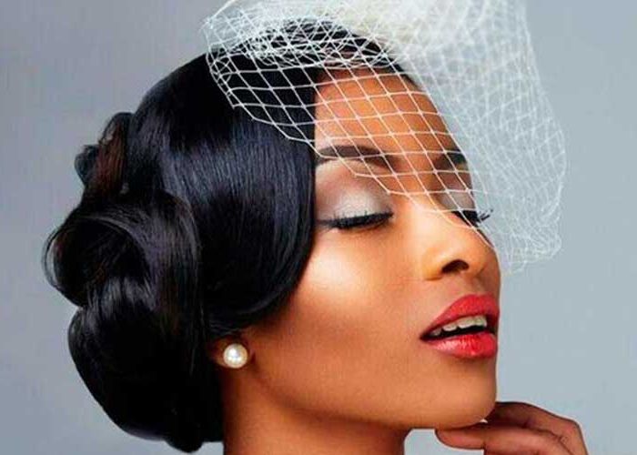 43 Black Wedding Hairstyles For Black Women – Hairstyles & Haircuts Regarding Side Curls Bridal Hairstyles With Tiara And Lace Veil (View 19 of 25)