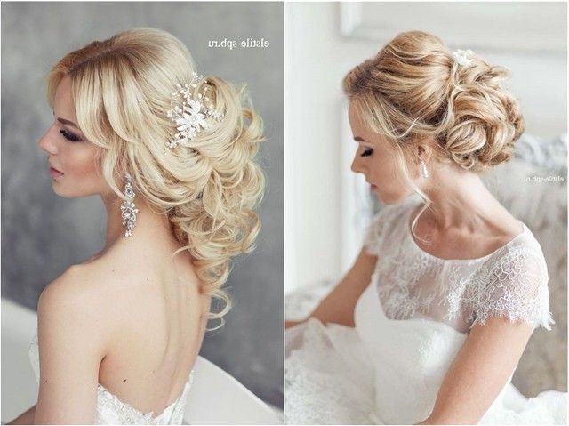45 Most Romantic Wedding Hairstyles For Long Hair – Hi Miss Puff Inside Chignon Wedding Hairstyles With Pinned Up Embellishment (View 19 of 25)