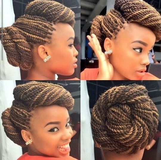49 Senegalese Twist Hairstyles For Black Women | Stayglam Hairstyles Pertaining To Two Toned Twist Updos For Wedding (View 1 of 25)