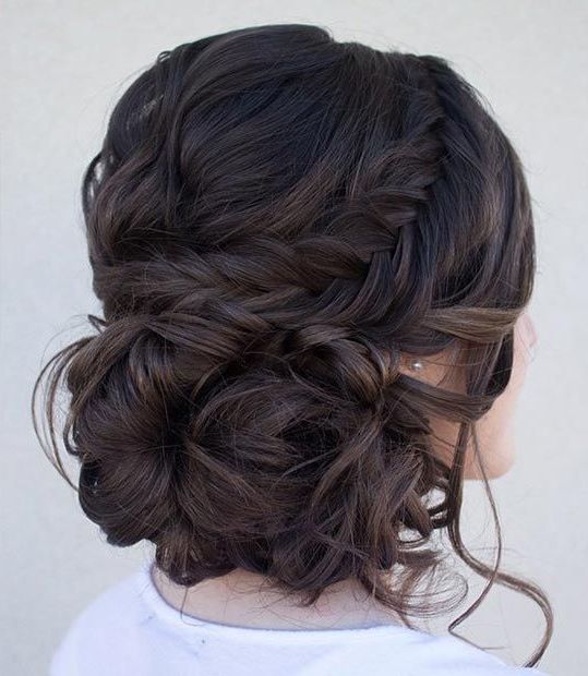 50 Cute And Trendy Updos For Long Hair | Stayglam Hairstyles With Subtle Curls And Bun Hairstyles For Wedding (View 13 of 25)