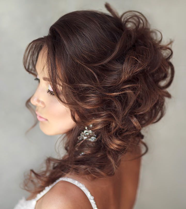 50 Hairstyles For Frizzy Wavy Hair Intended For Curly Bob Bridal Hairdos With Side Twists (View 17 of 25)