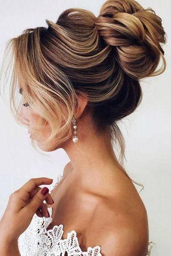 72 Best Wedding Hairstyles For Long Hair 2019 | Wedding Forward With Regard To Bold Blonde Bun Bridal Updos (View 22 of 25)