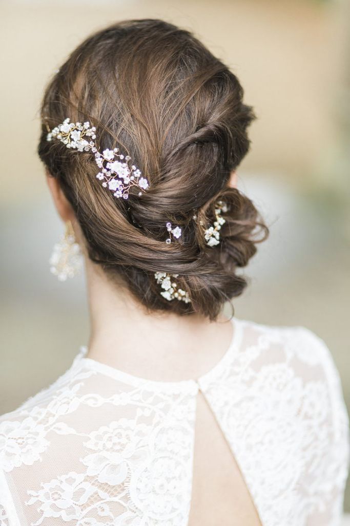 Bridal Hair Accessories: Accessorise Your Wedding Hairstyle – Hair Within Chignon Wedding Hairstyles With Pinned Up Embellishment (View 24 of 25)