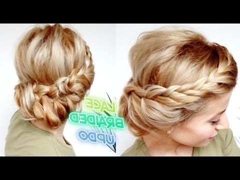 Bridal Wedding Easy Hairstyle | Bridal Hairstyle For Long Medium With Side Lacy Braid Bridal Updos (View 12 of 25)