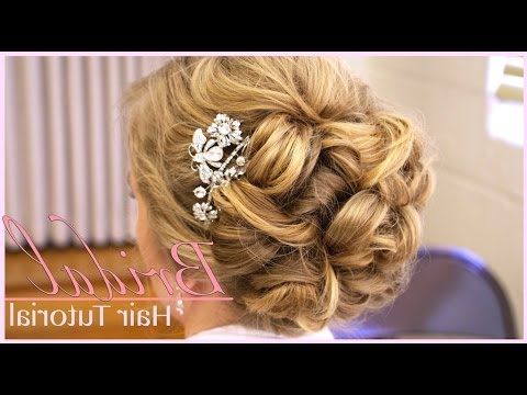 Classic Bridal Updo: Hair Style Tutorial – Youtube Inside Low Messy Bun Hairstyles For Mother Of The Bride (View 21 of 25)