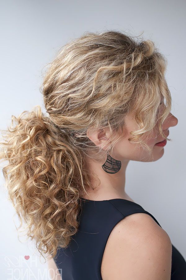 Curly Hairstyle Tutorial: The Curly Ponytail – Hair Romance Inside Curly Ponytail Wedding Hairstyles For Long Hair (View 22 of 25)