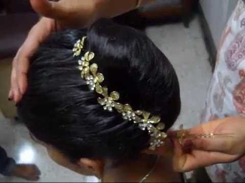 Hair Style : French Roll With Decoration – Youtube Pertaining To Messy French Roll Bridal Hairstyles (View 14 of 25)