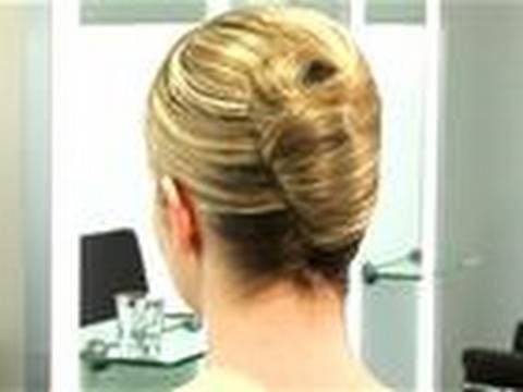 How To French Twist Hair – Youtube With Sleek French Knot Hairstyles With Curls (View 10 of 25)