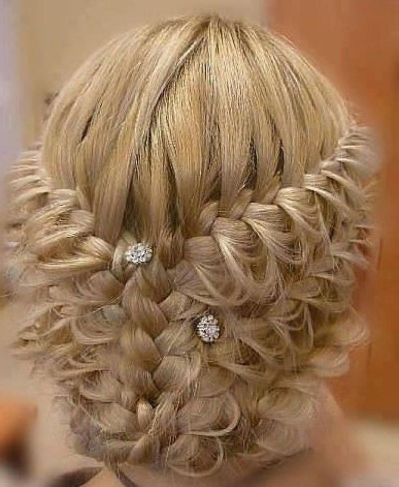 Intricate Wedding Hair, Do Three Lace Braids On Each Side Of The In Side Lacy Braid Bridal Updos (View 8 of 25)