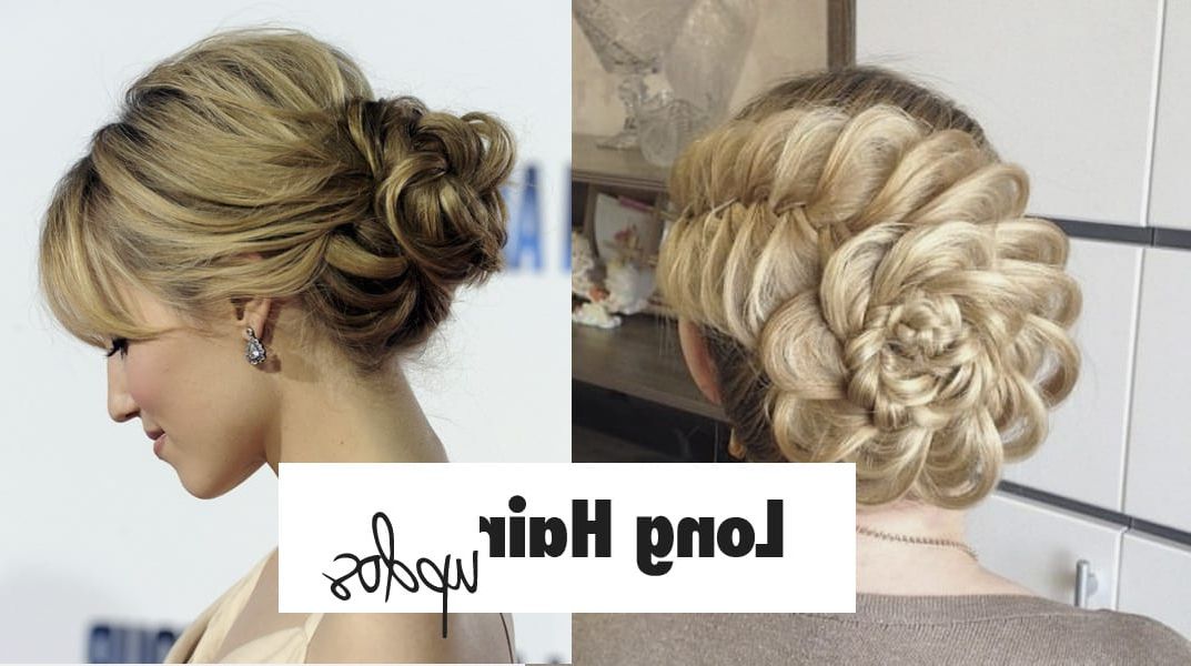 List Of 28 Easy Yet Stylish Updos For Long Hair + Images Within Chic And Sophisticated Chignon Hairstyles For Wedding (View 13 of 25)