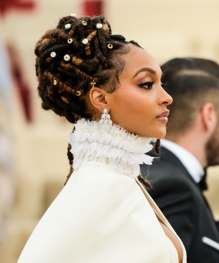 Loc Updos, Braids, And Twists For Wedding Season In Relaxed And Regal Hairstyles For Wedding (View 20 of 25)