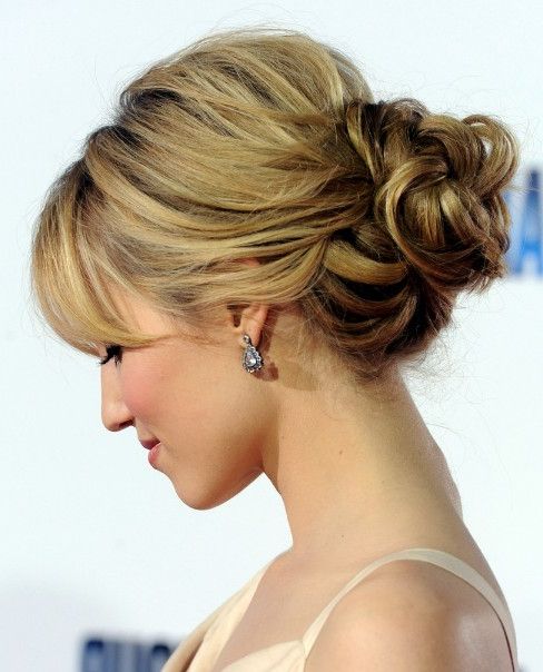 Loose Bun – Hairstyles Weekly Intended For Loose Wedding Updos For Short Hair (View 14 of 25)