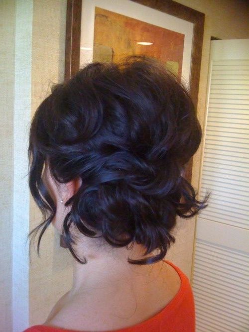 Loose Messy Bun For Short Wedding Hair Wedding Hair For If I Within Loose Wedding Updos For Short Hair (View 15 of 25)