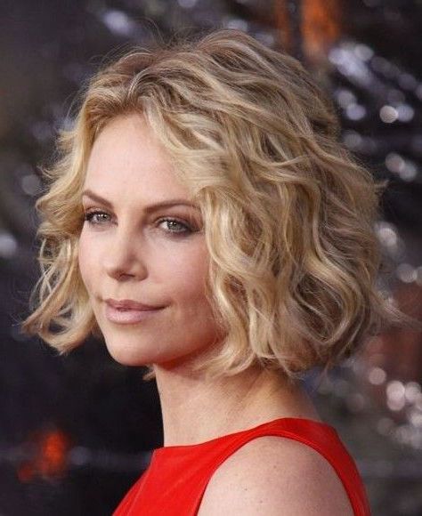 Loose Spiral Perm Short Hair | Charlize Theron Short Spiral Curls In Short Spiral Waves Hairstyles For Brides (View 8 of 25)