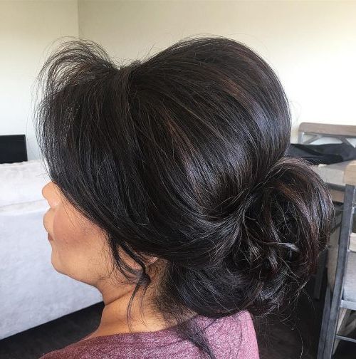 Mother Of The Bride Hairstyles: 24 Elegant Looks For 2019 For Chignon Wedding Hairstyles With Pinned Up Embellishment (View 22 of 25)