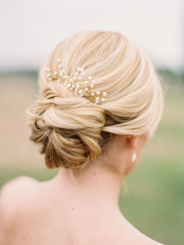 Top 20 Most Pinned Bridal Updos | The Fashionable Bride | Pinterest Pertaining To Bold Blonde Bun Bridal Updos (View 1 of 25)