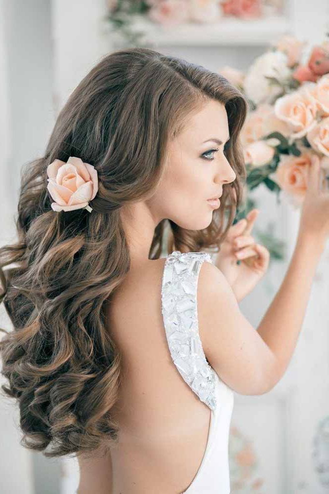 Trubridal Wedding Blog | Long Hair Archives – Trubridal Wedding Blog With Regard To Curly Wedding Hairstyles With An Orchid (View 13 of 25)