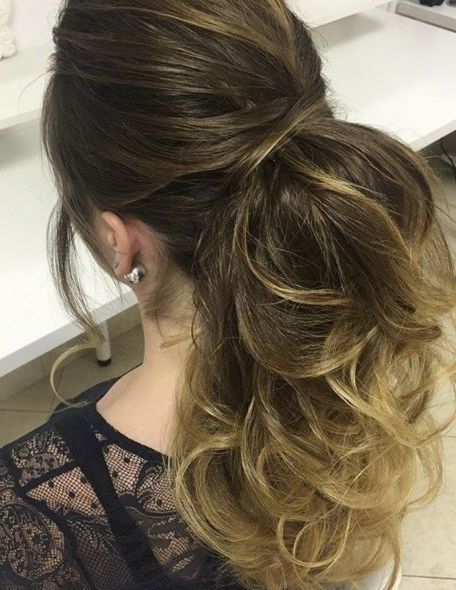 Wavy Ponytail Wedding Hairstyle | Hairstyles | Pinterest | Hair Within Curly Ponytail Wedding Hairstyles For Long Hair (View 25 of 25)