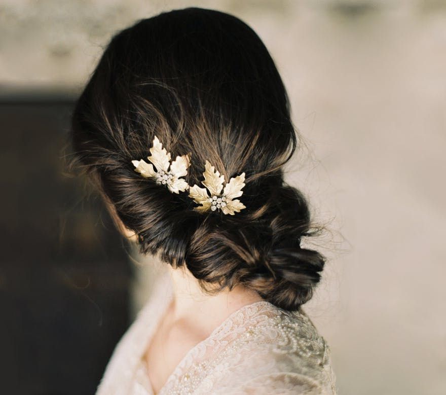 Wedding Hair Accessories: 17 Beautiful Bridal Headwear Ideas Throughout Chignon Wedding Hairstyles With Pinned Up Embellishment (View 10 of 25)