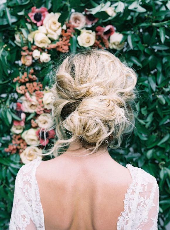 Wedding Hair Ideas | #hair #braid #bun #wedding #prom #hippie #boho With Undone Low Bun Bridal Hairstyles With Floral Headband (View 19 of 25)