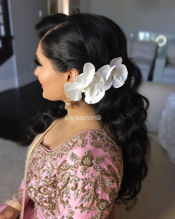 Wedding Hairstyles For Every Hair Type | A Practical Wedding For Curly Wedding Hairstyles With An Orchid (View 8 of 25)