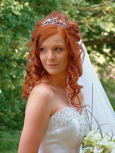 Wedding Updo Hairstyle: Wedding Hair Style For Long Curly Hair Pertaining To Long Curly Bridal Hairstyles With A Tiara (View 12 of 25)