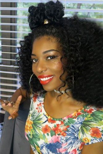 12 Quick Natural Hairstyles That Are Perfect For Valentine's Day Within Long Hairstyles Natural (Photo 13 of 25)