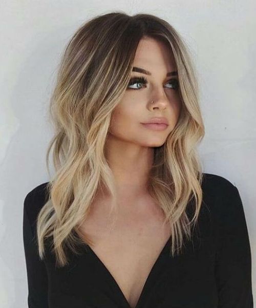 13 Impressive Center Parted Medium Ombre Hairstyles For Women In Layered Ombre For Long Hairstyles (View 25 of 25)