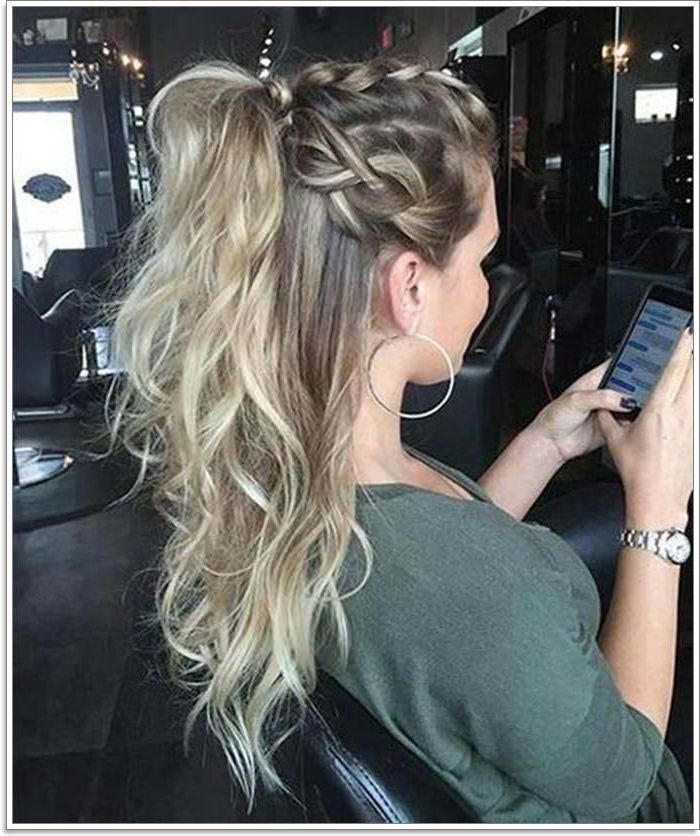 135 Whimsical Half Up Half Down Hairstyles You Can Wear For All Pertaining To Curly Half Updo With Ponytail Braids (View 3 of 25)