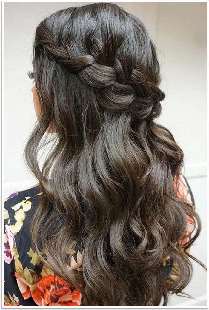 135 Whimsical Half Up Half Down Hairstyles You Can Wear For All With Regard To Curly Half Updo With Ponytail Braids (View 10 of 25)
