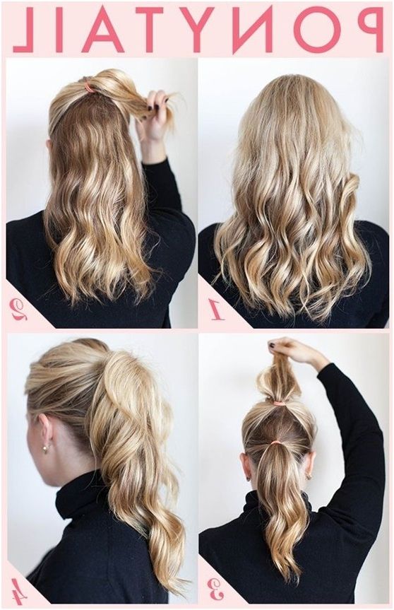15 Cute And Easy Ponytail Hairstyles Tutorials – Popular Haircuts Intended For Quick Long Hairstyles For Work (Photo 9 of 25)