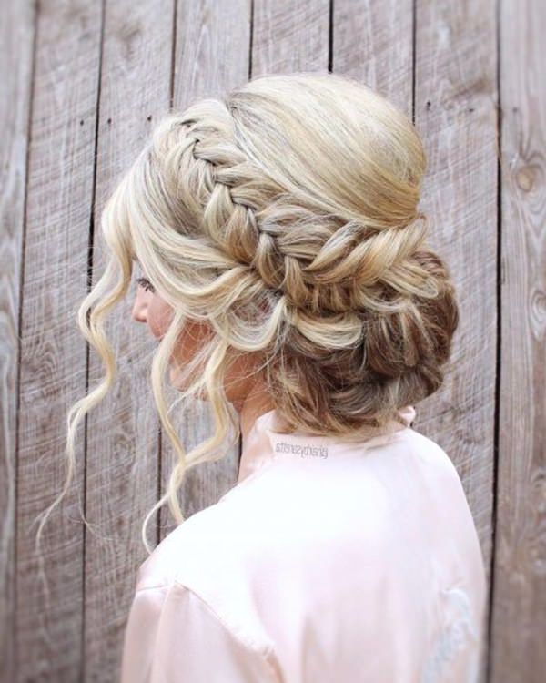 154 Updos For Long Hair Featuring Beautiful Braids And Buns Inside Classic Roll Prom Updos With Braid (View 11 of 25)