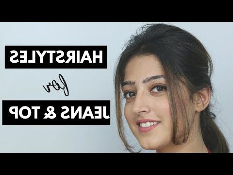 2 Easy Hairstyles For Jeans And Top (Hindi) – Youtube In Long Hairstyles For Jeans (View 20 of 25)