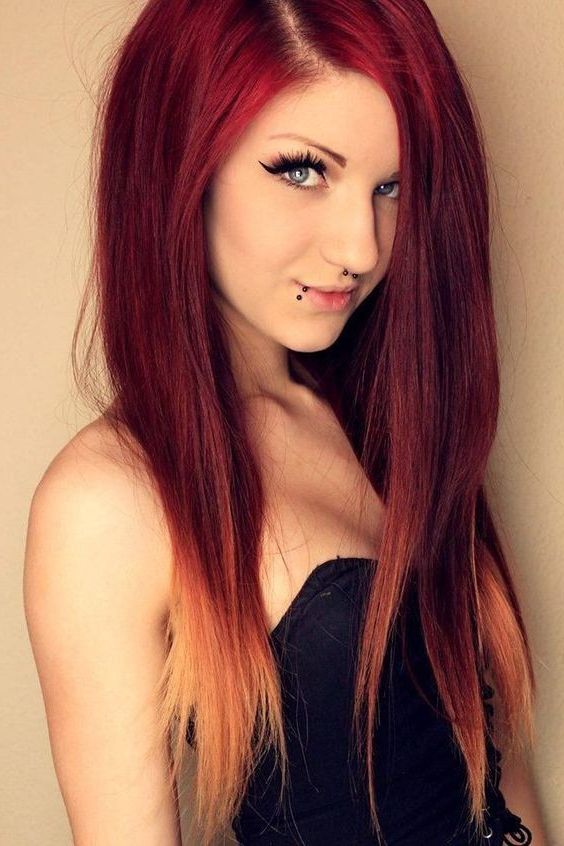 20 Best Red Ombre Hair Ideas 2019: Cool Shades, Highlights For Long Hairstyles For Red Hair (View 20 of 25)