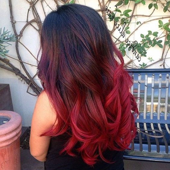 20 Best Red Ombre Hair Ideas 2019: Cool Shades, Highlights Pertaining To Long Hairstyles Red Hair (Photo 23 of 25)