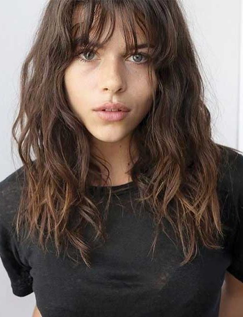 20 Incredible Medium Length Hairstyles With Bangs With Messy Long Haircuts (View 23 of 25)