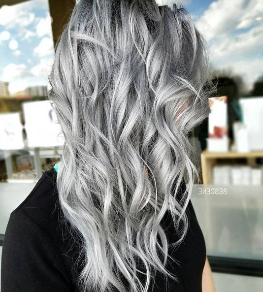 20 Trendy Gray Hairstyles – Gray Hair Trend & Balayage Hair Designs In Long Hairstyles Grey Hair (View 14 of 25)