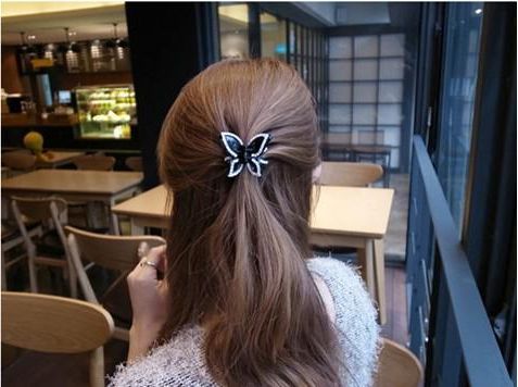 2019 Women's Hair Claw Clips Black Inlay Rhineston Bowknont Plastic In Hair Clips For Thick Long Hair (Photo 9 of 25)