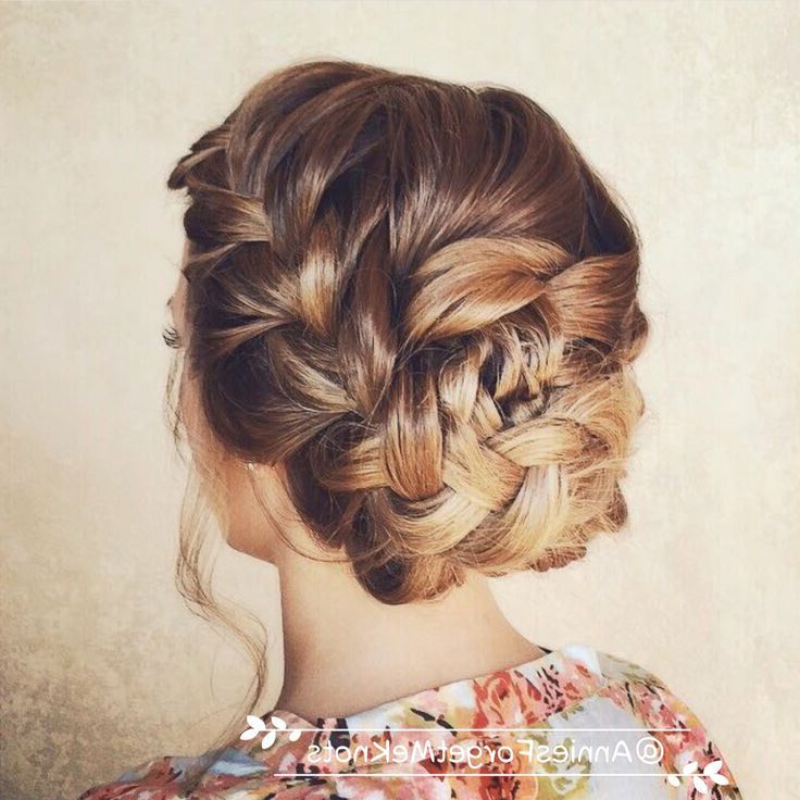 21 All New French Braid Updo Hairstyles – Popular Haircuts Throughout Diagonal Braid And Loose Bun Hairstyles For Prom (View 3 of 25)