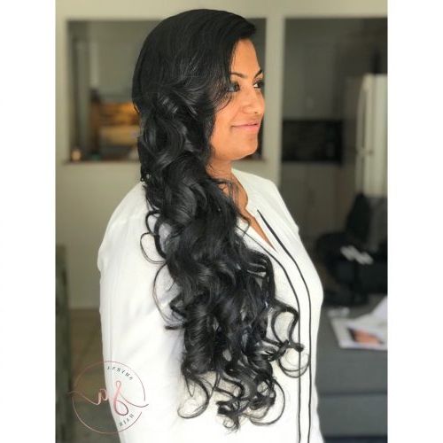 23 Hottest Side Swept Hairstyles To Try In 2019 With Regard To Long Side Swept Curls Prom Hairstyles (Photo 15 of 25)
