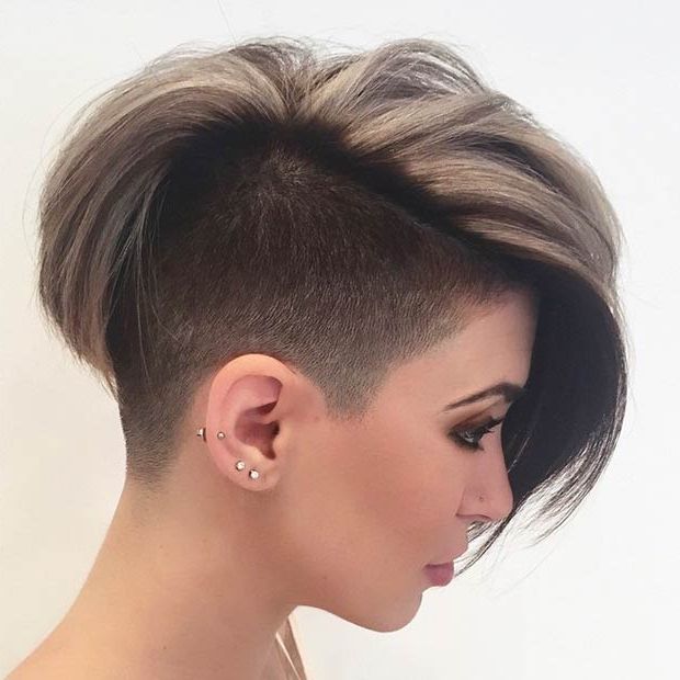23 Most Badass Shaved Hairstyles For Women | Stayglam For Half Short Half Long Haircuts (View 8 of 25)