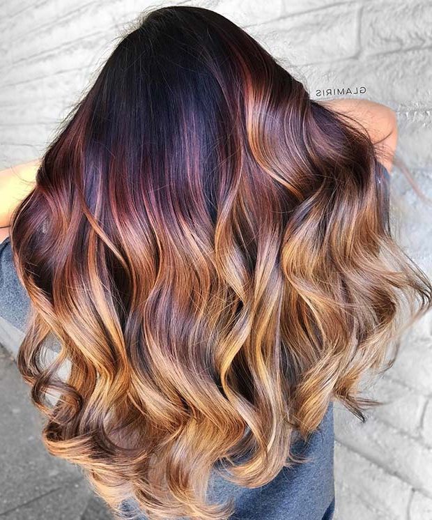 23 Unique Hair Color Ideas For 2018 | Stayglam Throughout Long Hairstyles Colours (View 9 of 25)
