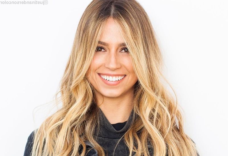 24 Flattering Middle Part Hairstyles In 2019 In Long Hairstyles Centre Parting (View 4 of 25)