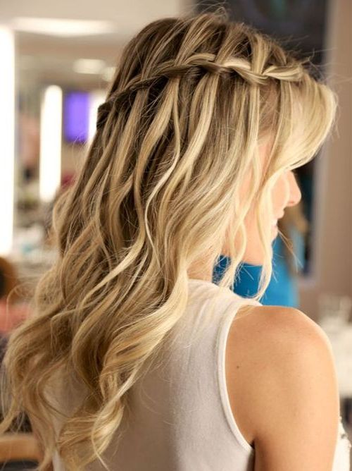 Featured Photo of 25 Best Chic Waterfall Braid Prom Updos