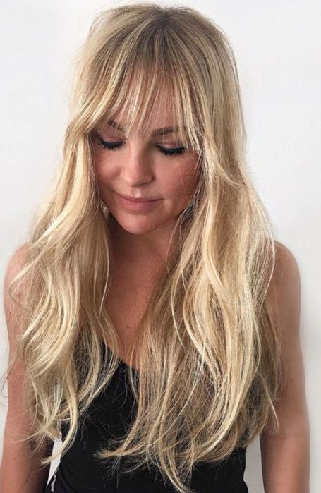 25 Gorgeous Long Hair With Bangs Hairstyles – The Trend Spotter Throughout Long Layered Waves And Cute Bangs Hairstyles (View 12 of 25)