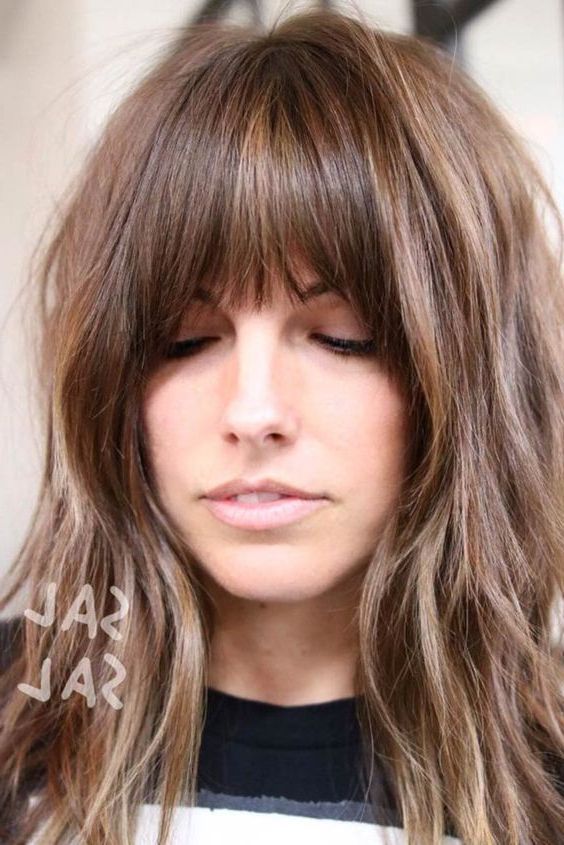 27 Best Medium Length Hairstyles With Bangs 2019 | {beauty} Hair Pertaining To Long Length Hairstyles With Fringe (View 8 of 25)