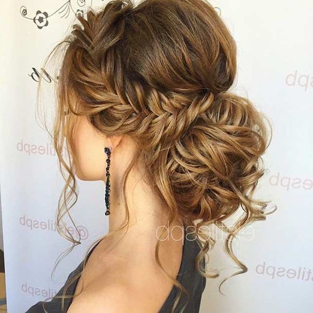 27 Gorgeous Prom Hairstyles For Long Hair | Stayglam Regarding Messy Bun Prom Hairstyles With Long Side Pieces (View 21 of 25)