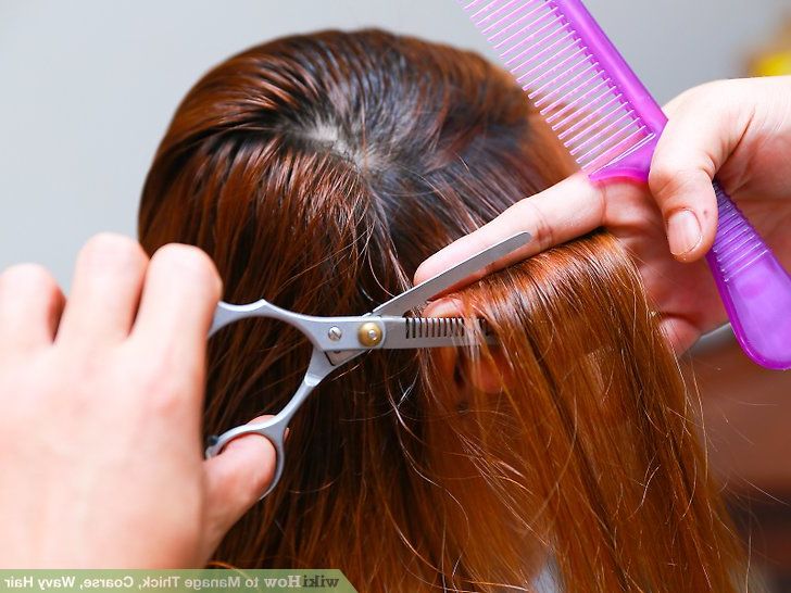 3 Ways To Manage Thick, Coarse, Wavy Hair – Wikihow Intended For Hairstyles For Long Thick Coarse Hair (Photo 14 of 25)